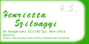 henrietta szilvagyi business card